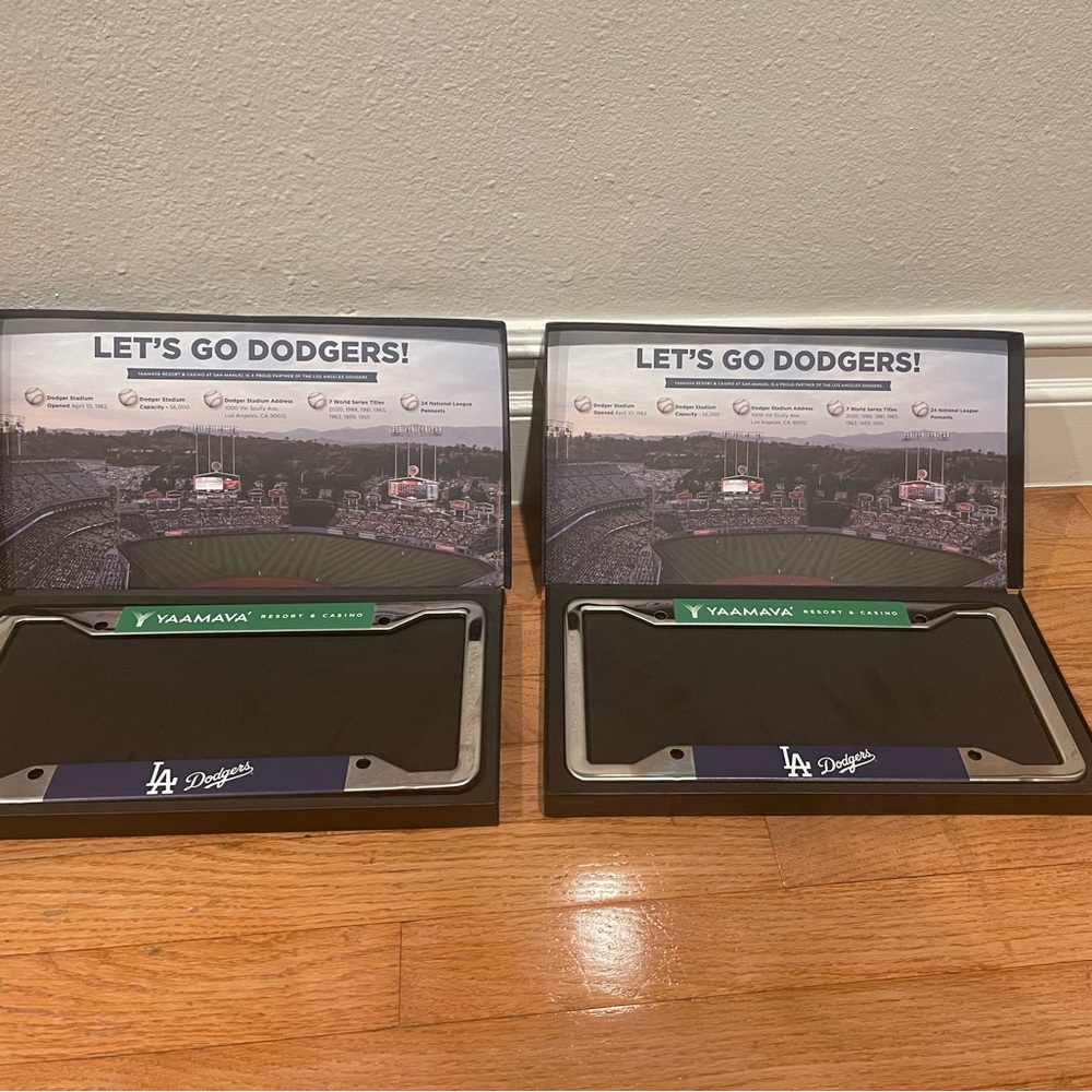 2 Yaamava Resort And Casino MLB Los Angeles Dodger License Plate Bracket  Gift